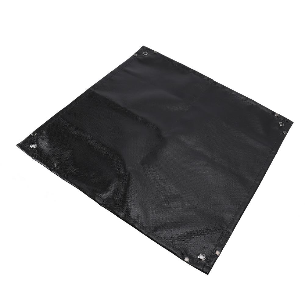 Black Fire Pit Mat Protective Pad Fireproof Grill Pad Versatile Under Grill Mat Camping Stove