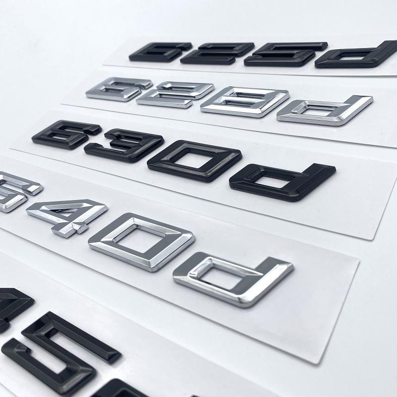 New Numbers Letters 620d 625d 628d 630d 635d 640d 645d 650d ABS Emblem for BMW 6 Series Car Trunk E63 E64 F06 F12 Logo Sticker