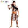 Halloween Flintstones Couple Leopard Wild Man Original Costume Funny Show Clothes Indigenous Costumes