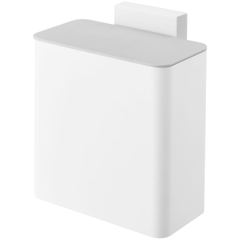 Yamazaki Jitsugyo Magnet & Sink Door Trash Can White Approx. W17XD9.5XH17cm Plate Magnet with Lid Trash Can 4701