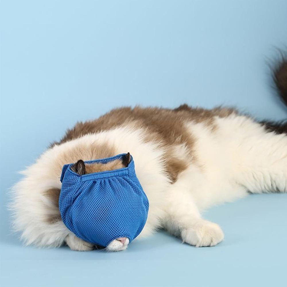 Дышащий кошачий намордник сетчатый намордник для кошки новый намордник против укусов сумка для купания котенка