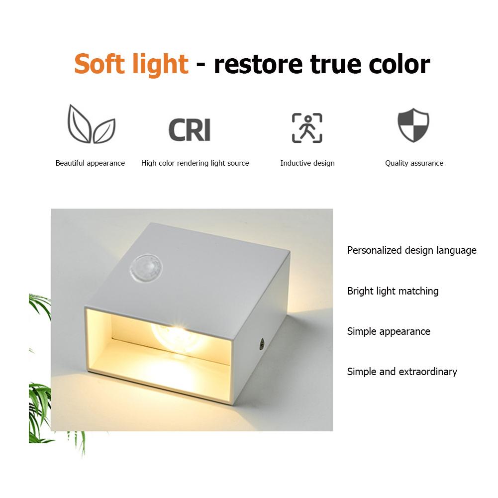 Датчик движения светодиодный настенный светильник уличный IP65 водонепроницаемый настенный светильник AC85-265V сад двор спальня коридор освещение украшение