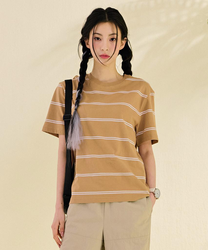 CHASECULT Unisex Striped Short Sleeve T-Shirt-Dbzu5805C0X