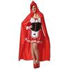 Cape À Capuche - ATOSA - 140 Cm - Satin Rouge - Déguisement Adulte - Halloween