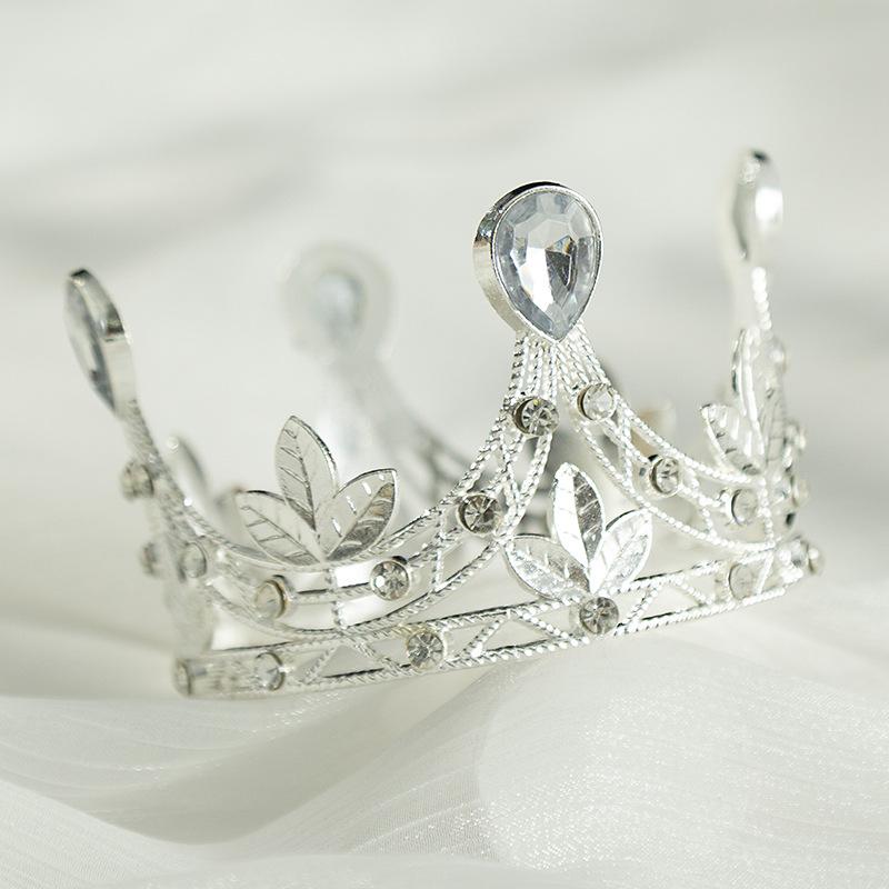 Детская корона принцессы, корона для девочек, день рождения, фестиваль, представление, круглая кристаллическая повязка на голову, детские аксессуары для волос для выступлений