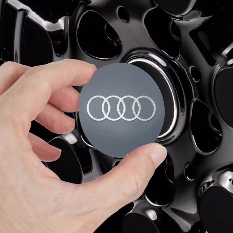 4Pcs 56mm 60mm Car Wheel Center Hub Cap Covers Sticker For AUDI A3 A4 A5 A6 C5 B5 B6 B7 A7 A8 Q7 Q5 Q3 RS TT Sline Quattro Badge