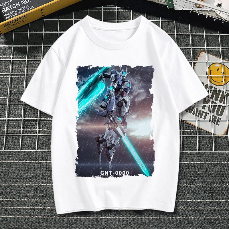 Аниме Футболка Mobile Suit Gundam для Мужчин Женщин Детей Классический Робот Графика Повседневная Хлопок Короткий Рукав Уличная Одежда Топ