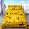 Пододеяльник Lassic P-Pikachu Принт Комплект постельного белья 3 предмета 1 2 Наволочки Взрослый и детский Комплект постельного белья Теплый подарок для семьи