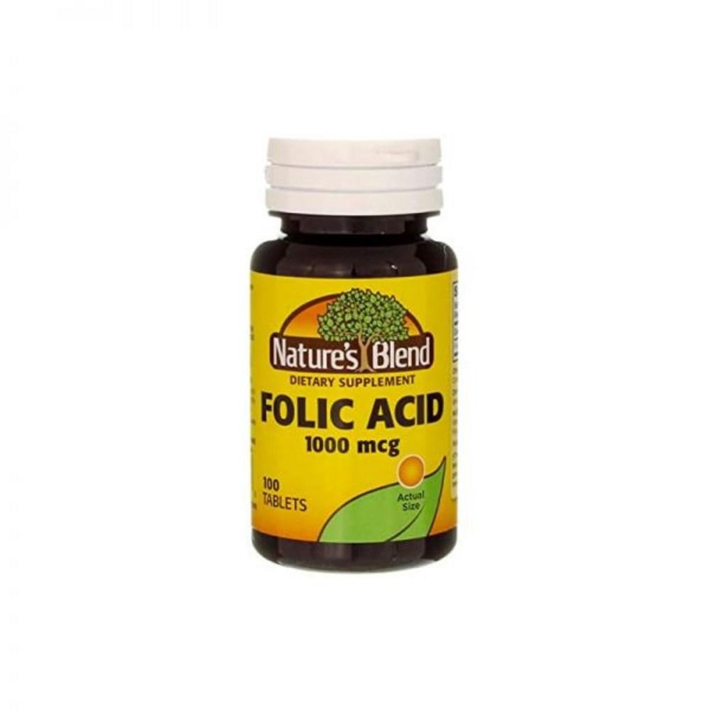 Nature's Blend Фолиевая кислота 1000 мкг Таблетки, 100 таблеток, 3 упаковки, 3 набора