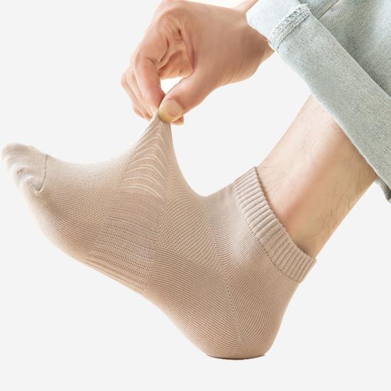 Носки-невидимки для мужчин, повседневные короткие носки до щиколотки, дышащие, впитывающие пот хлопковые носки-лодочки для весны и лета