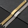High Polished 316L Stainless Steel Bracelet Men 15MM Width Watch Strap Link Chain Style ID Bracelets for Man Boys Birthday Gifts Jewelry