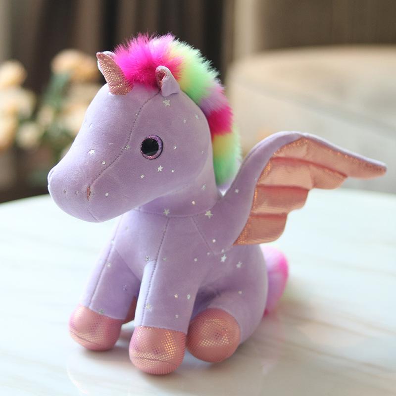 Plush Toy New Mascot Doll Gift Rainbow Starry Unicorn Plush Doll Toy Doll