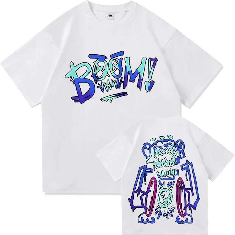 Футболка League of Legends Jinx Arcane Anime Мужская футболка с графическим принтом Оверсайз Уличная одежда Игровая атрибутика Повседневный летний топ