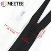 Meetee 5/10Pcs 40-300cm 3# Nylon Zipper Black White Open-end Zippers Down Jacket Coat Shoes Auto Lock Zips DIY Sewing Accessory
