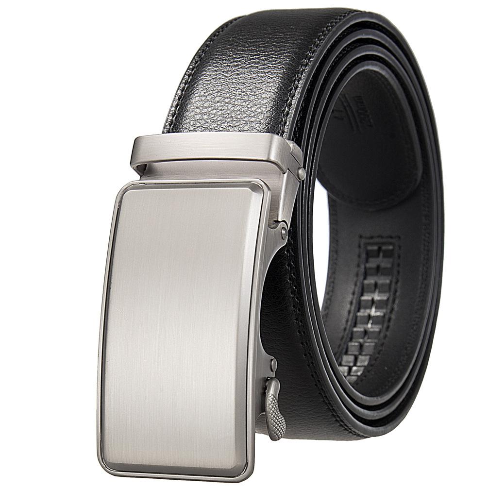 1 шт. Модный ремень, мужской ремень с автоматической пряжкой, ремень из коровьей кожи, двухслойная кожа Ly35-0677-1