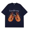 Cute Shrimp Holding Martini Cocktail Funny Friendshrimp Meme Tshirts Unisex Unisex Fashion Hiphop Loose Casual Cotton Tshirts