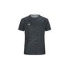 Striped Breathable Printed Round Neck Short Sleeve Raglan T-Shirt Unisex Tops Black 24500510-001