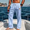 Мужские повседневные брюки свободного кроя, однотонные брюки с завязками на талии для фитнеса, бега, активного отдыха