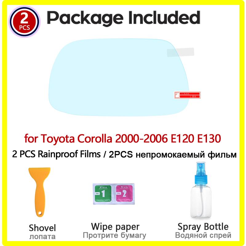 Полная защита от запотевания, непромокаемая пленка для Toyota Corolla E120 E130 2000 ~ 2006, защитная пленка для зеркала заднего вида, аксессуары 2004 2005