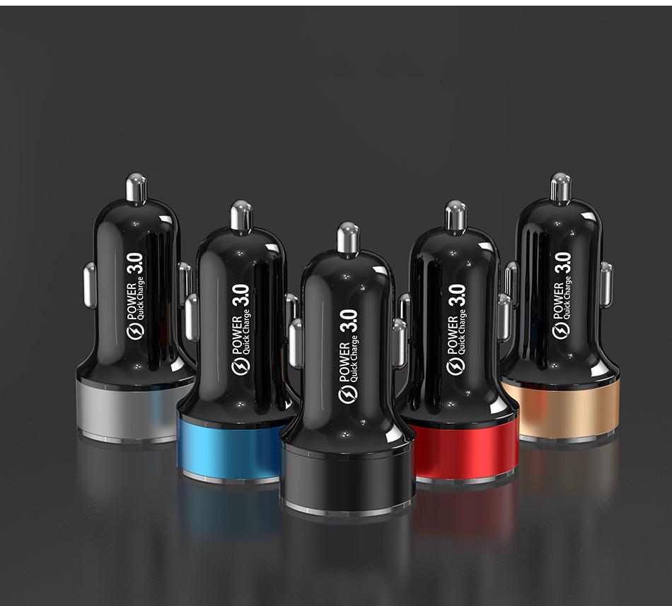 Многофункциональный цифровой дисплей QC3.0 один USB автомобильная зарядка быстрая зарядка + PD двойная быстрая зарядка мобильный телефон автомобильная зарядка автомобиль оптовая продажа