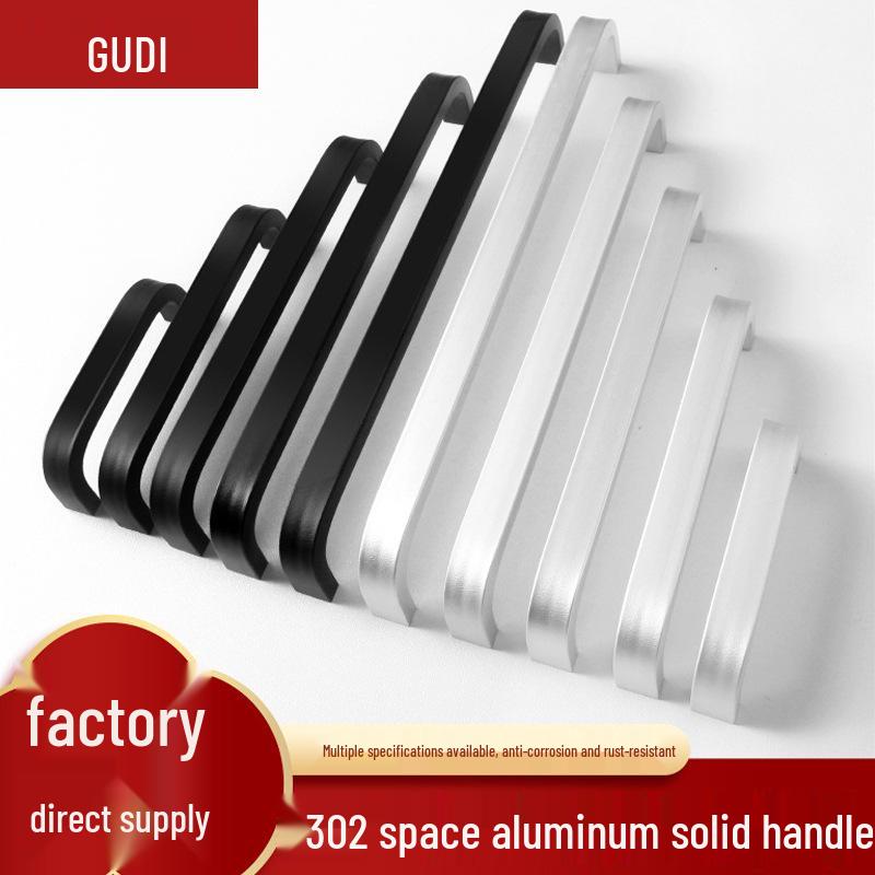 302 Aluminum Alloy Drawer & Cabinet Handle: Simple, Versatile Pull for Wardrobes & Cabinets