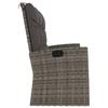 Garden Lounge Bench with Reclining Function & Cushions Gray 173 cm Poly Rattan