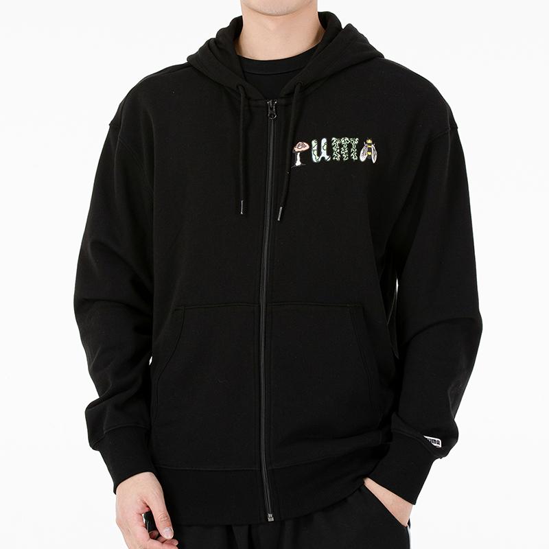 Puma Downtown Graphic FZ Hooded Jacket Men Jackets Black 535178-01