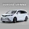 1:24 масштаба Toyota Sienna MPV, модель автомобиля из сплава, литье под давлением, металлическая игрушка, модель коммерческого автомобиля, имитация звука, свет, коллекция, детские подарки