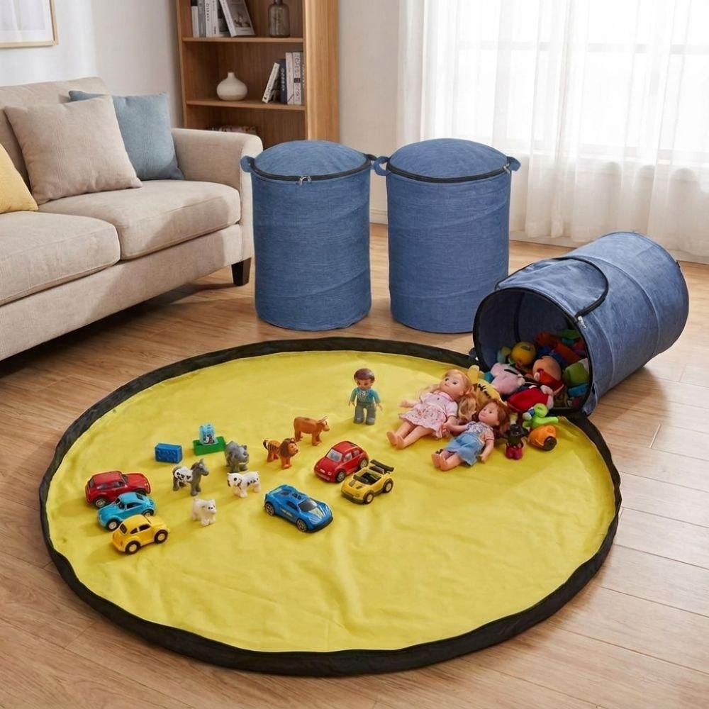 Large Capacity Game Mat Storage Bucket Hand-held Toy Storage Bucket  Living Room