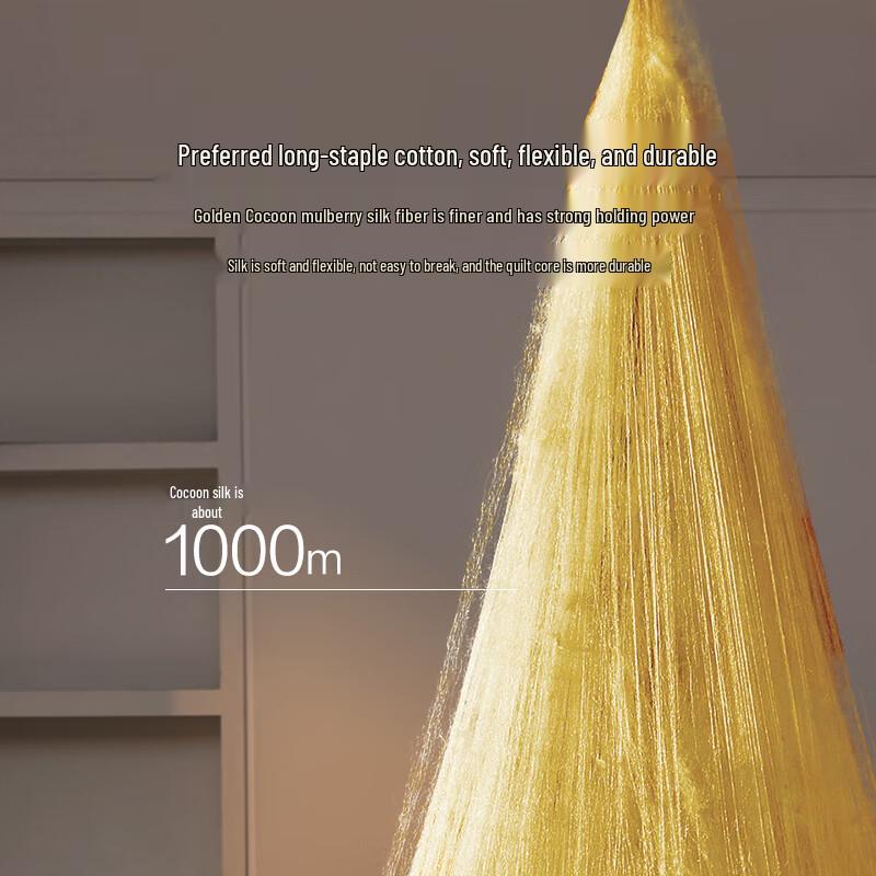 Luolai 100% Mulberry Silk Quilt, 100-Count A-Grade Cotton Cover