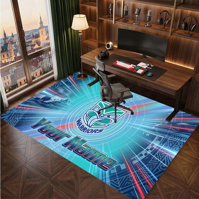 Wigan Warriors Personalized Crystal Velvet Carpet, Customized Name Text Soft Anti‑Slip Rug for Living Room Bedroom