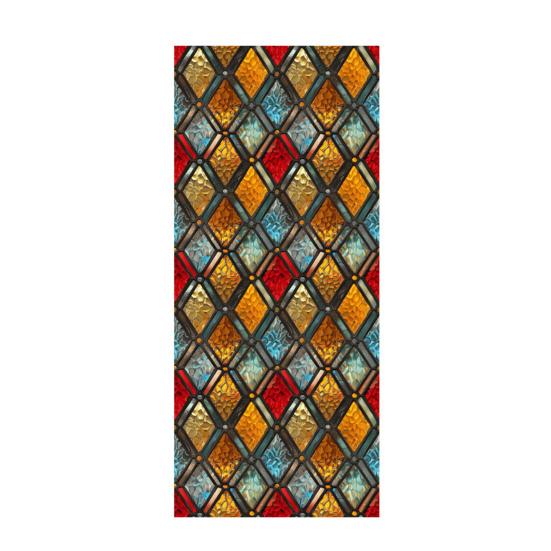 Yousheng Винтажная наклейка из витражного стекла Съемная Водонепроницаемая Статическая наклейка на окно Дом Офис Комната Церковь Декоративная Конфиденциальная Оконная пленка