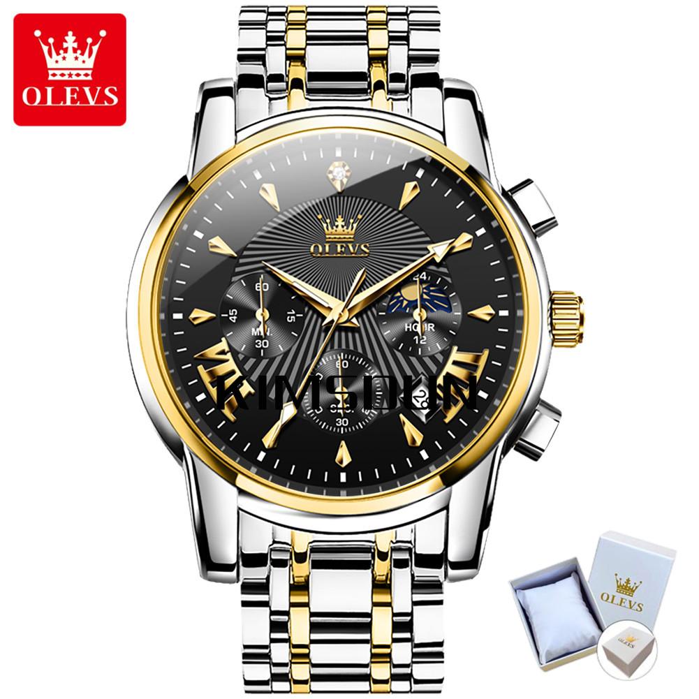 OLEVS Мужские часы Модные индивидуальные персонализированные водонепроницаемые ночные светящиеся кварцевые часы Мужские часы