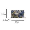 New Chinese Style Straw Woven Bag Versatile Chain Shoulder Crossbody Envelope Sequin Beaded Floral Embroidery Evening Clutch