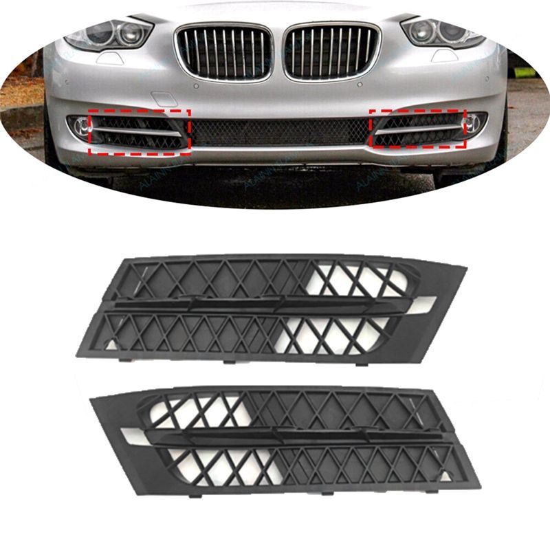 NEW-Car Front Left Right Lower Open Grille Front Bumper Grille Set For BMW 5' F07 GT 2008-2013 51117200735 51117200736