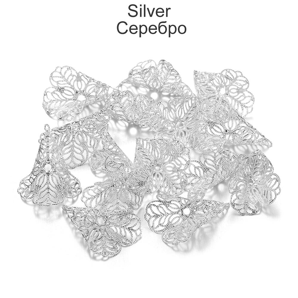 20 шт. 23x28 мм шапки для бусин древние подвески в форме цветка кулон для изготовления ювелирных изделий DIY принадлежности для сережек аксессуары