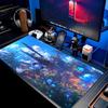 Large XXL Gaming Mouse Pad Retro Anime Airplane Magical Mountain Forest Non-Slip Rubber Deskmat Keyboard Sky Landscape Mousepad