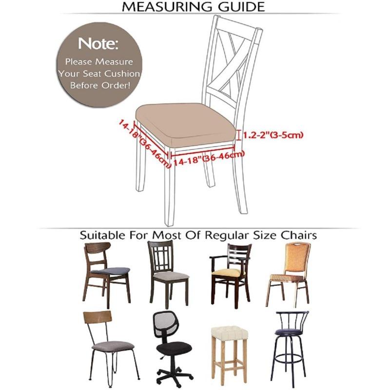 Stretch Jacquard Dining Room Chair Seat Covers Removable Washable Elastic Upholstered Dining Chair Cushion Slipcover