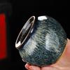 Расписанный текстурный чайник Герметичная керамическая чайница Банка для хранения с крышкой Украшение для кофейного столика и письменного стола Общая банка Конфетница