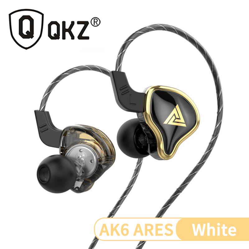 Оригинальные наушники QKZ AK6 ARES/DMX/AKX HIFI Тяжелый бас Внутриканальные мониторы Проводные наушники с микрофоном Шумоподавление Спорт Игра Музыка