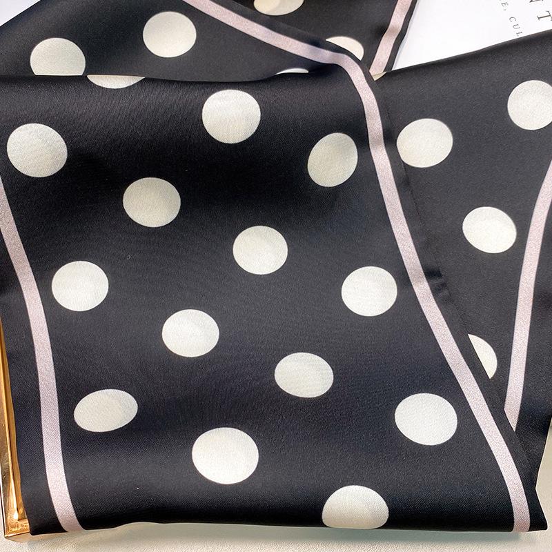 Fashion Point Silk Scarf Female Imitation Silk Spring and Summer Scarf Hair Band Decoration