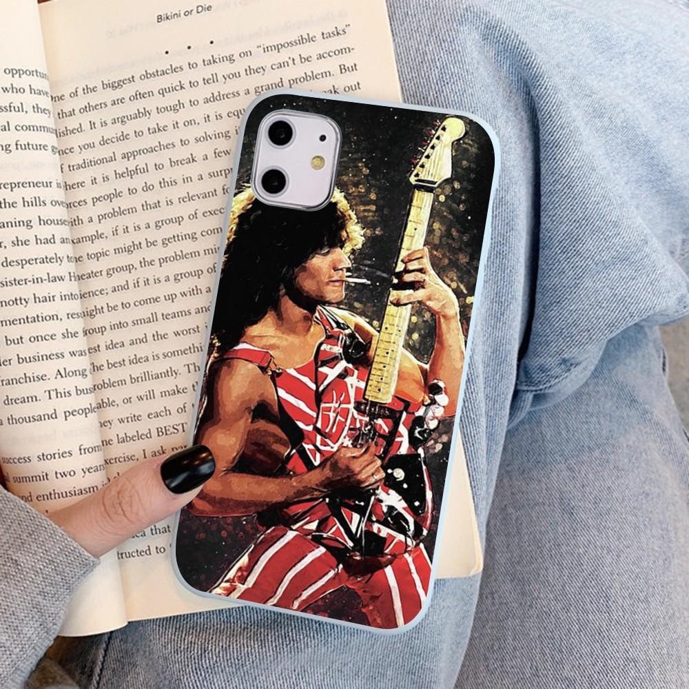 Чехол для телефона E-Eddie V-Van-Halen Music Guitar Для IPhone 14 11 12 13 Mini Pro Xs Max 8 7 6 6S Plus X XR Однотонный цветной чехол-конфета