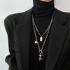 Temperament Cold Wind Double-layer Niche Sweater Chain Autumn and Winter Design Sense High-grade Necklace Sweater Chain Women's Tide