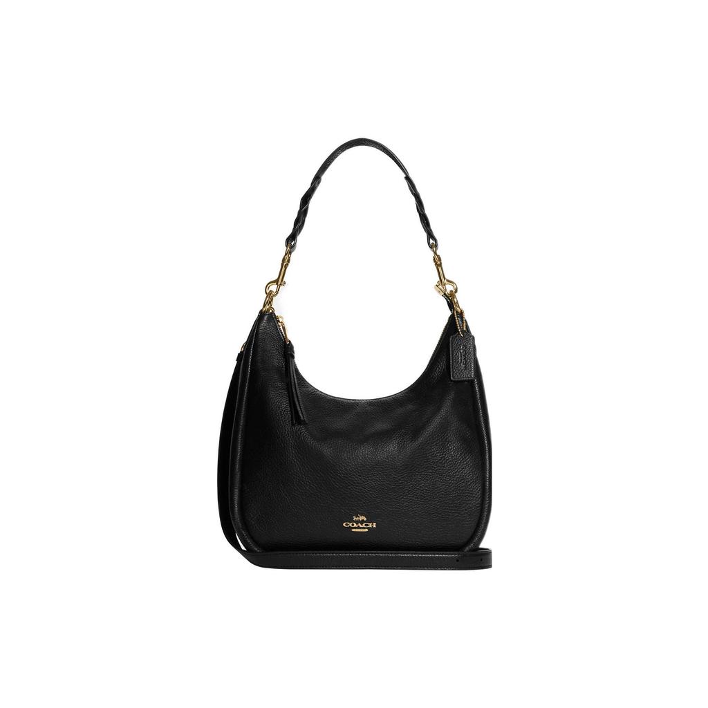 New COACH Pebbled Leather Shoulder Bag Handbag Shoulder Bag Women's Black C9190-IMBLK