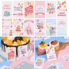 Gift Wrapping Party Decoration Message Postcard Happy Birthday Cards Greeting Labels Cartoon Animal