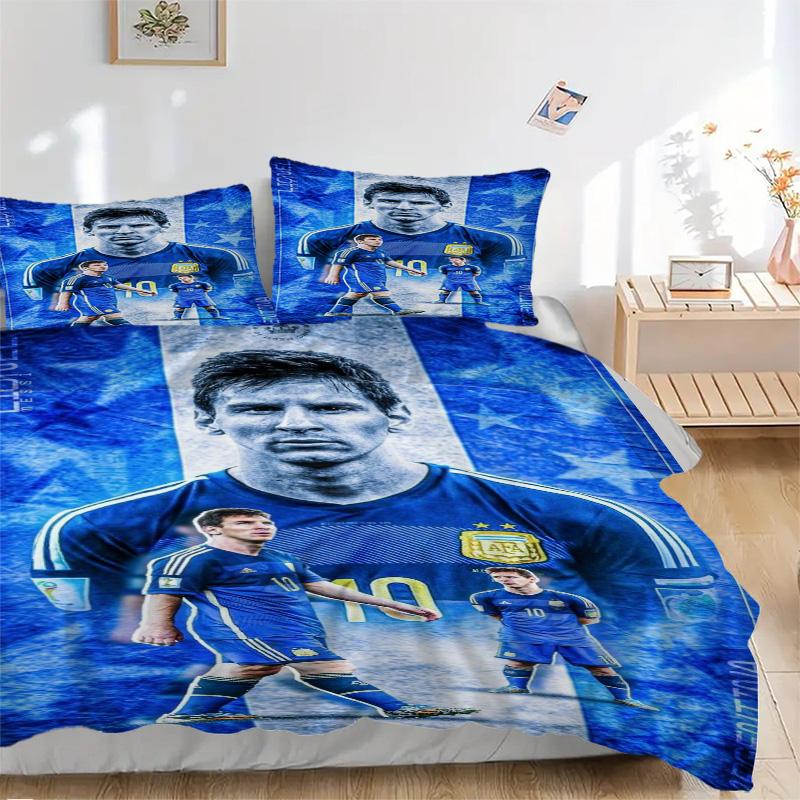 Argentina Soccer Legend Print 3Pcs Bedding Setduvet Cover With 2 Bedropillowcase Home Birthday Gift