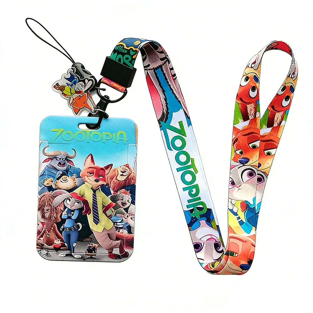 Movie Zootopia Lanyard Card Holder For Student Id Card Straps Badge Holder Diy Hanging Rope Keyring Accessories Cosplay