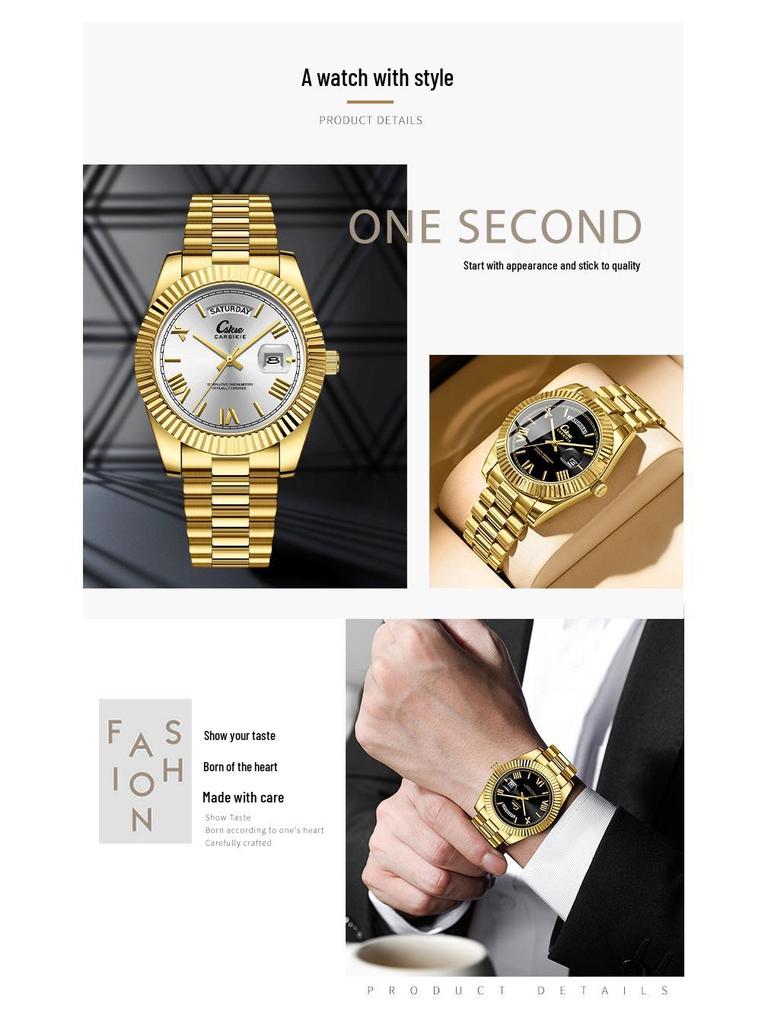 Швейцарский бренд Ультратонкие Мужские Стальные Бизнес-Часы - Высококлассный Водонепроницаемый Дизайн