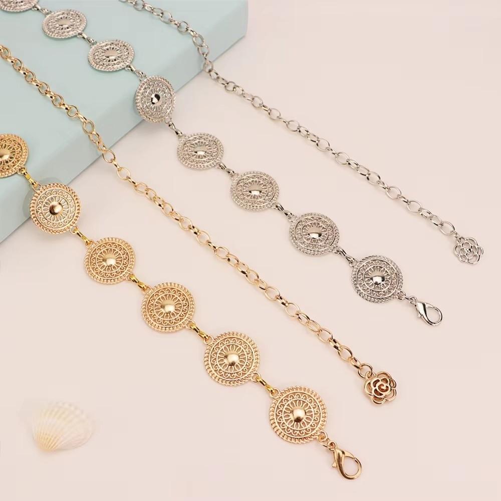 Adjustable Length Waist Chain Round Hollow Belly Chain New Chain Belt Women