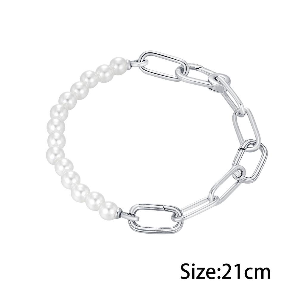 Настоящее серебро S925, браслет Fit Me, оригинальные жемчужные браслеты Me для женщин, ювелирные изделия, подарок любви